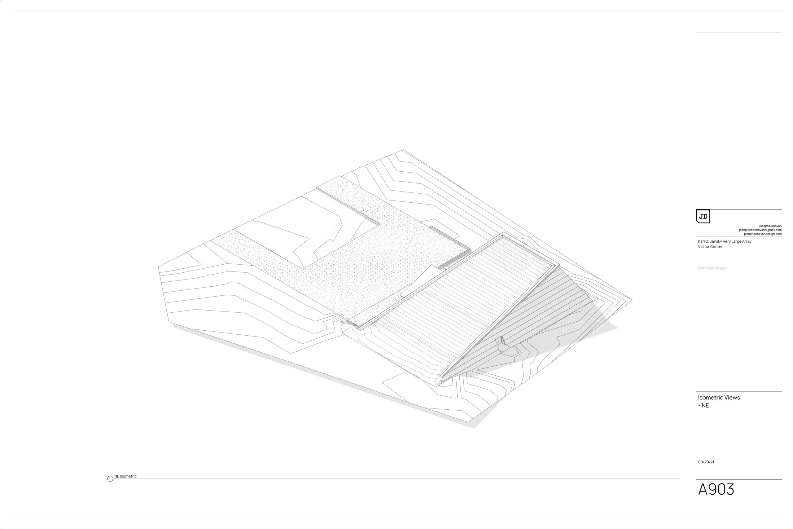 VLA_VisitorCenter-Sheet-A903-Isometric-Views-NE